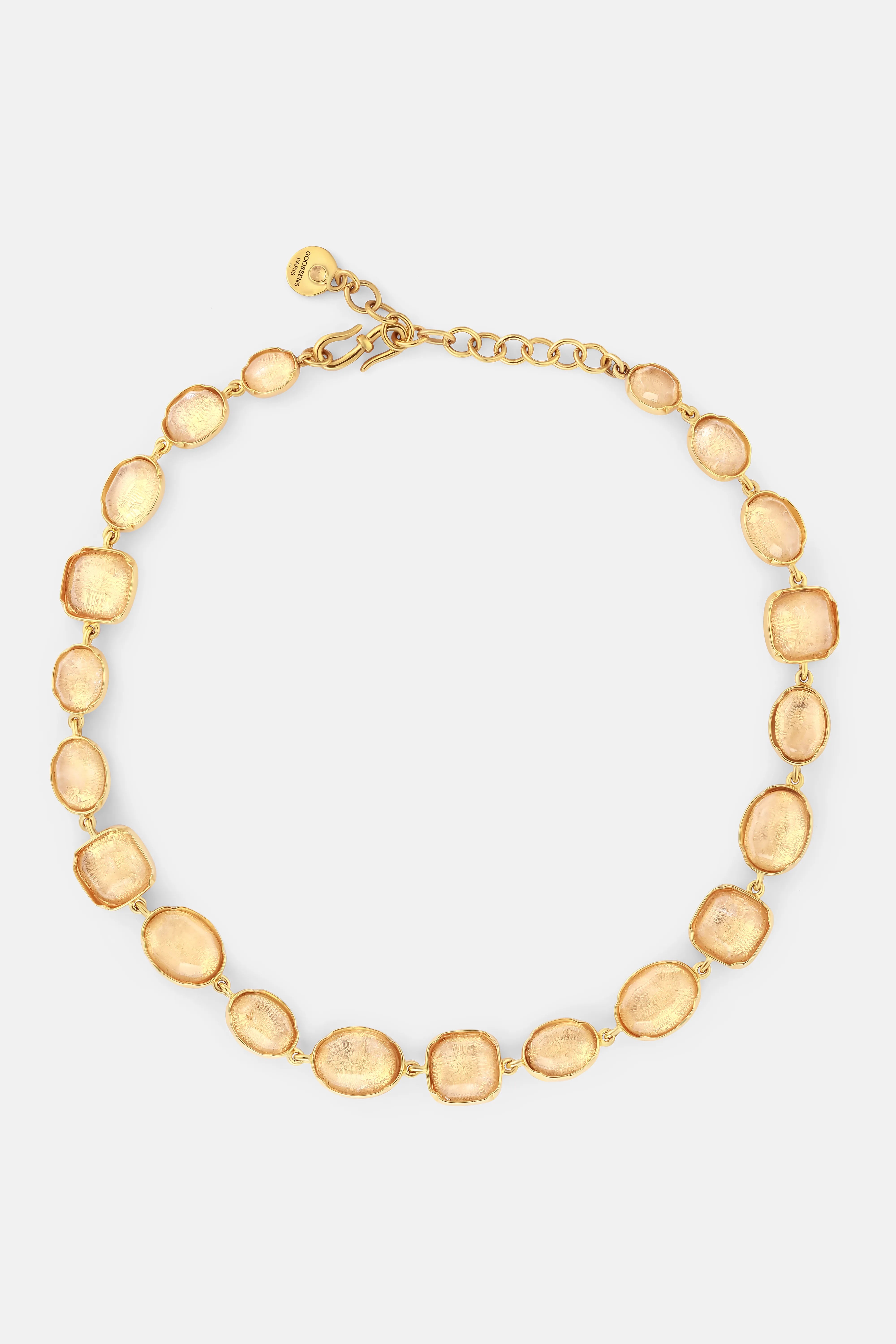 Cabochons Necklace in Gold