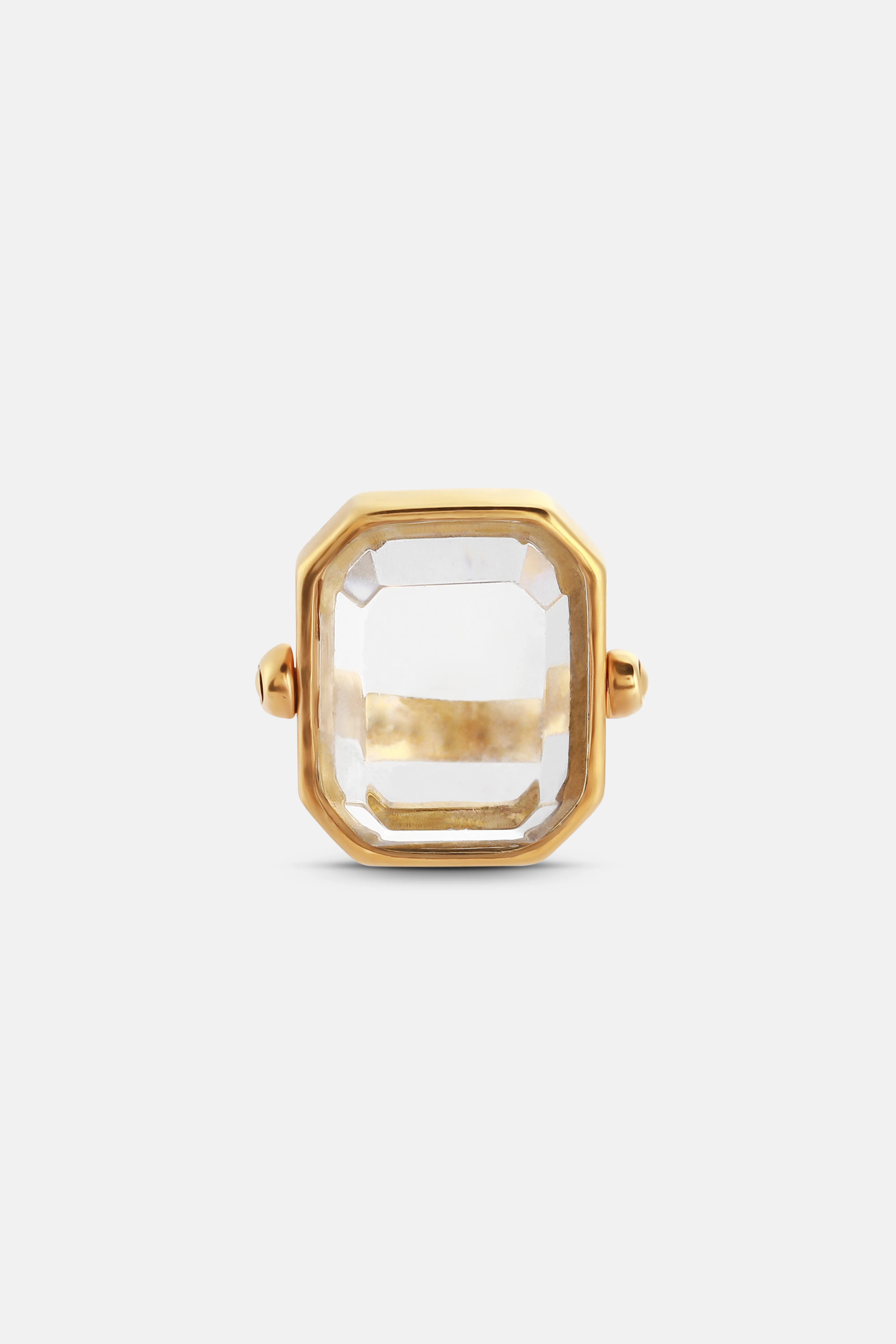 PM Stones Crystal Ring in Gold