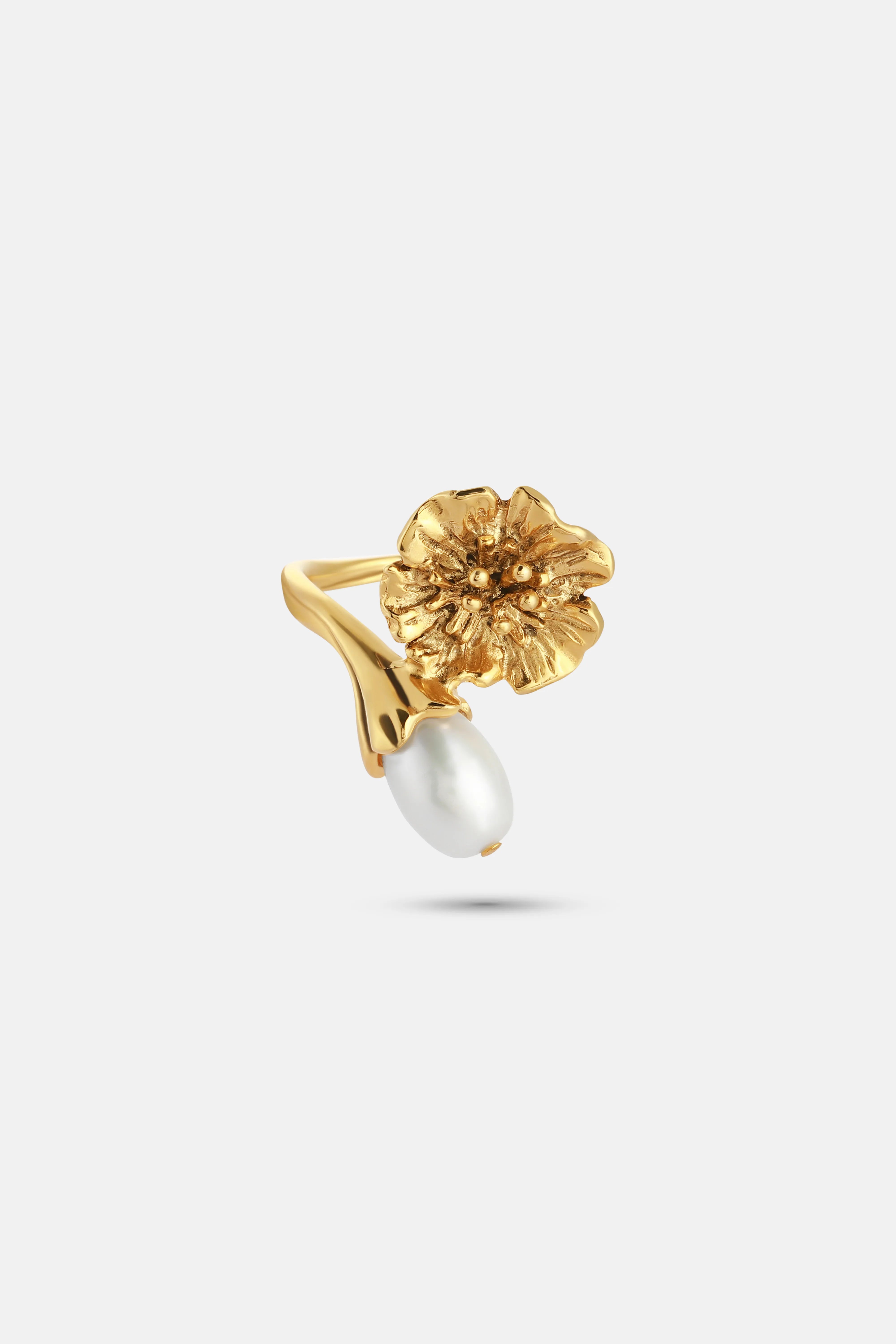 Perle Fleur De Pavot Ring in Gold