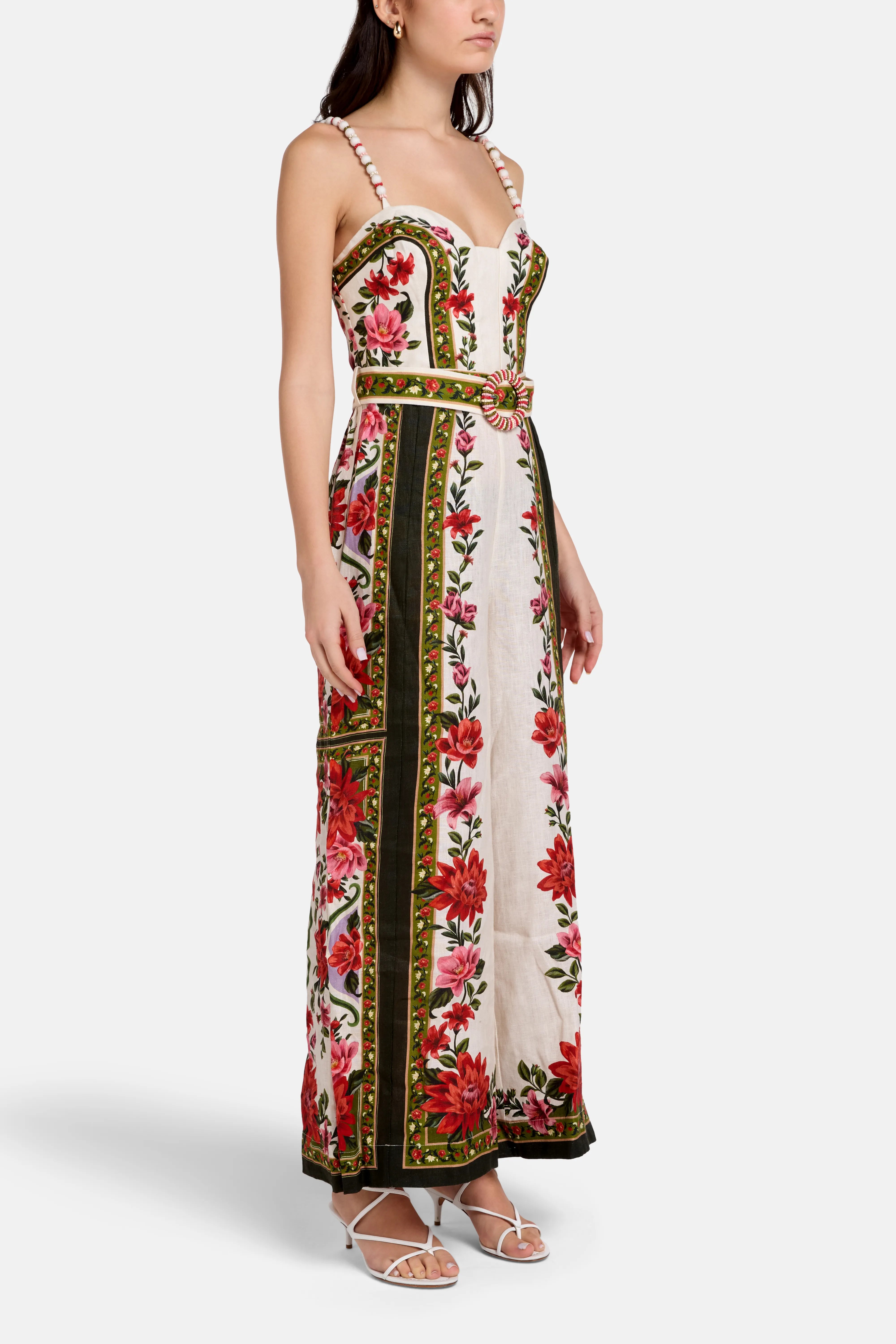 Wonder Rio Sand Sleeveless Linen Jumpsuit in Beige