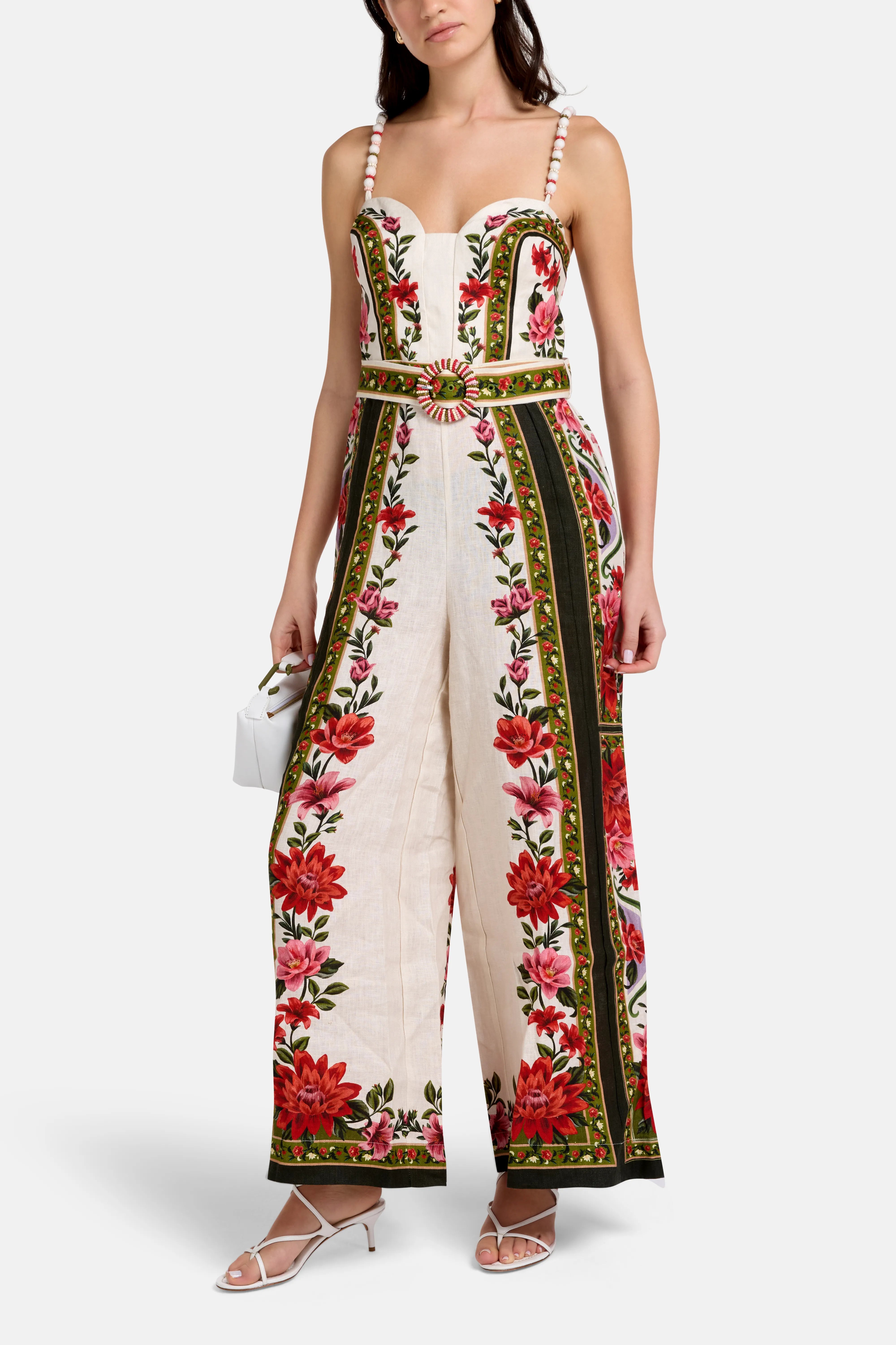 Wonder Rio Sand Sleeveless Linen Jumpsuit in Beige