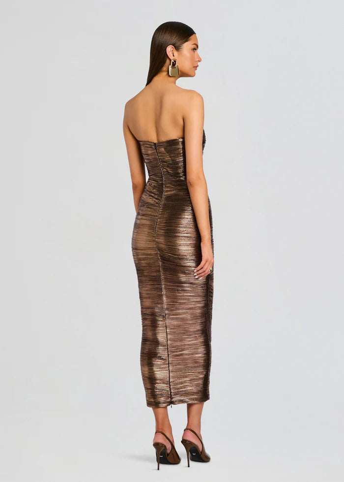 Calypsa Evening Dress in Brown