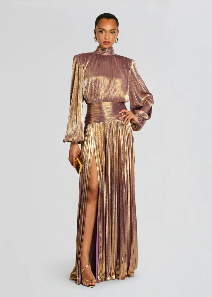 Brienne Evening Dress in Gold