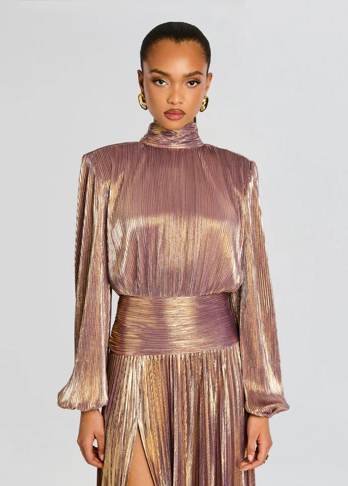 Brienne Evening Dress in Gold