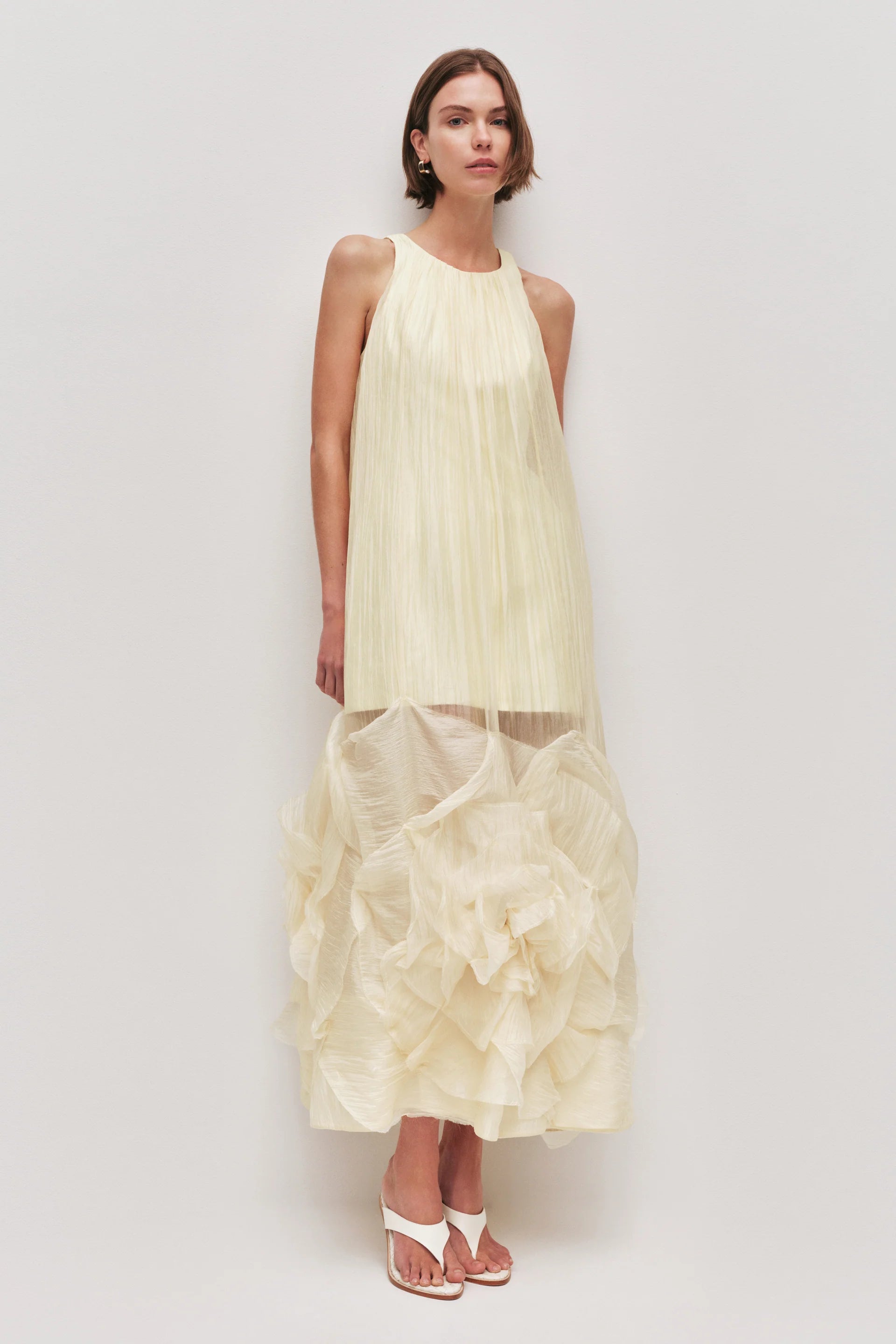 Ecliptica Sleeveless Maxi Dress in Yellow