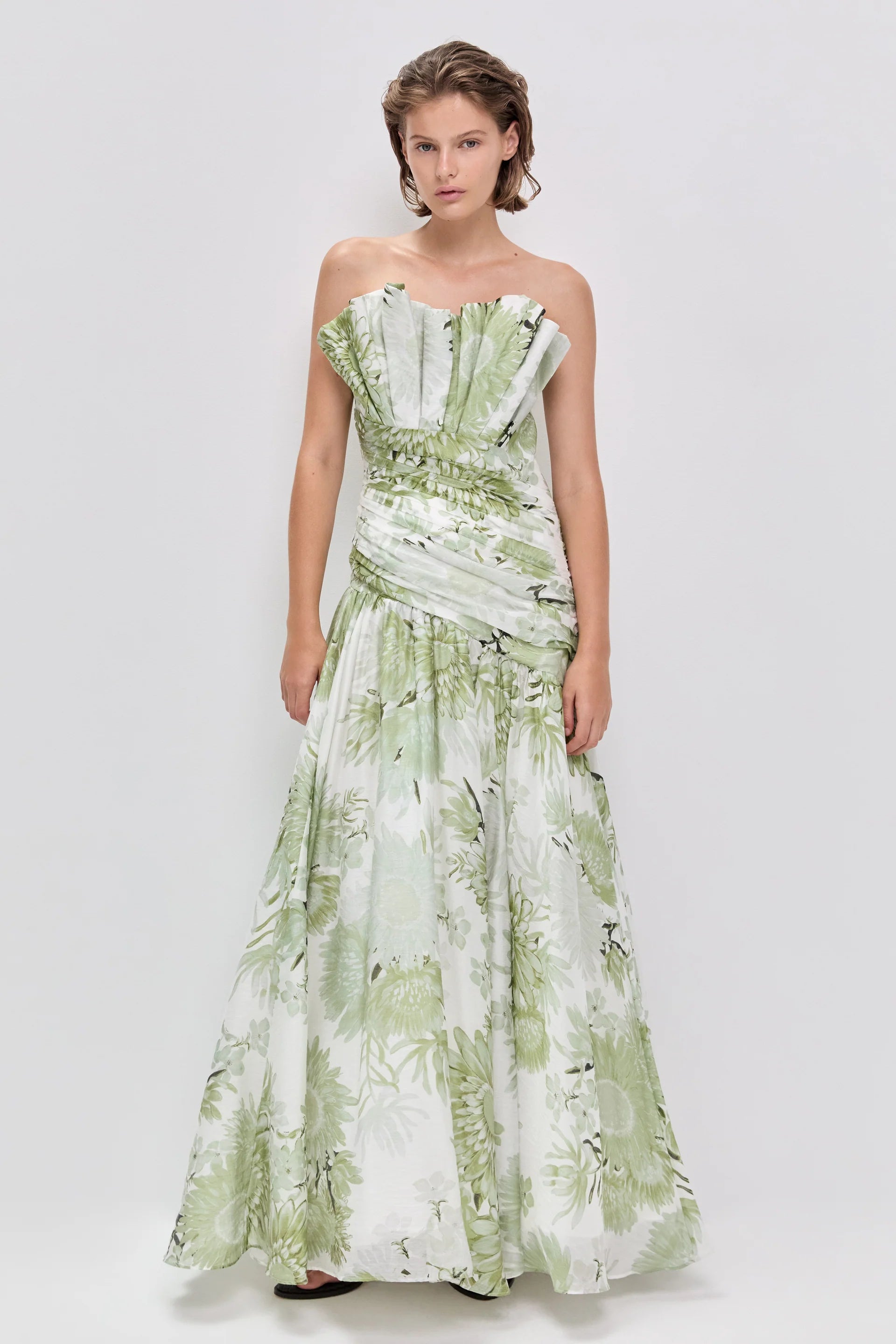 Reflector Sleeveless Maxi Dress in White