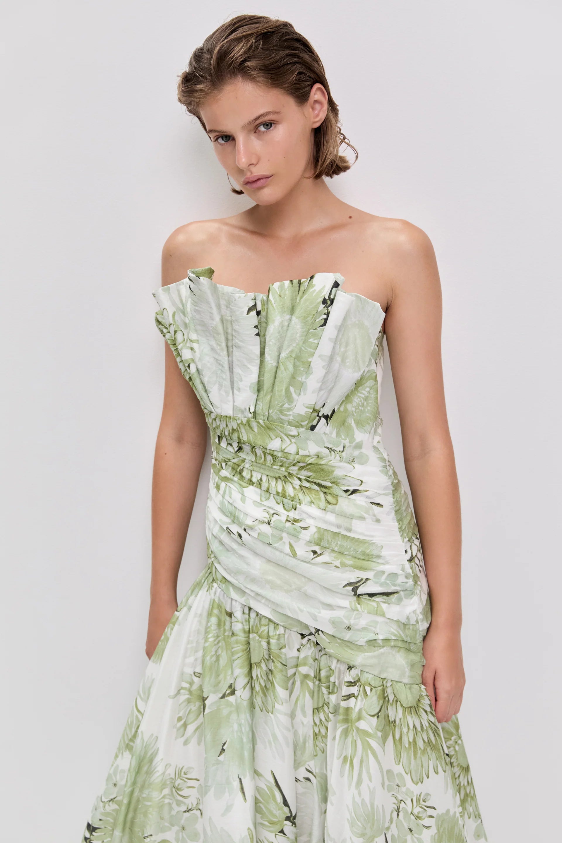 Reflector Sleeveless Maxi Dress in White