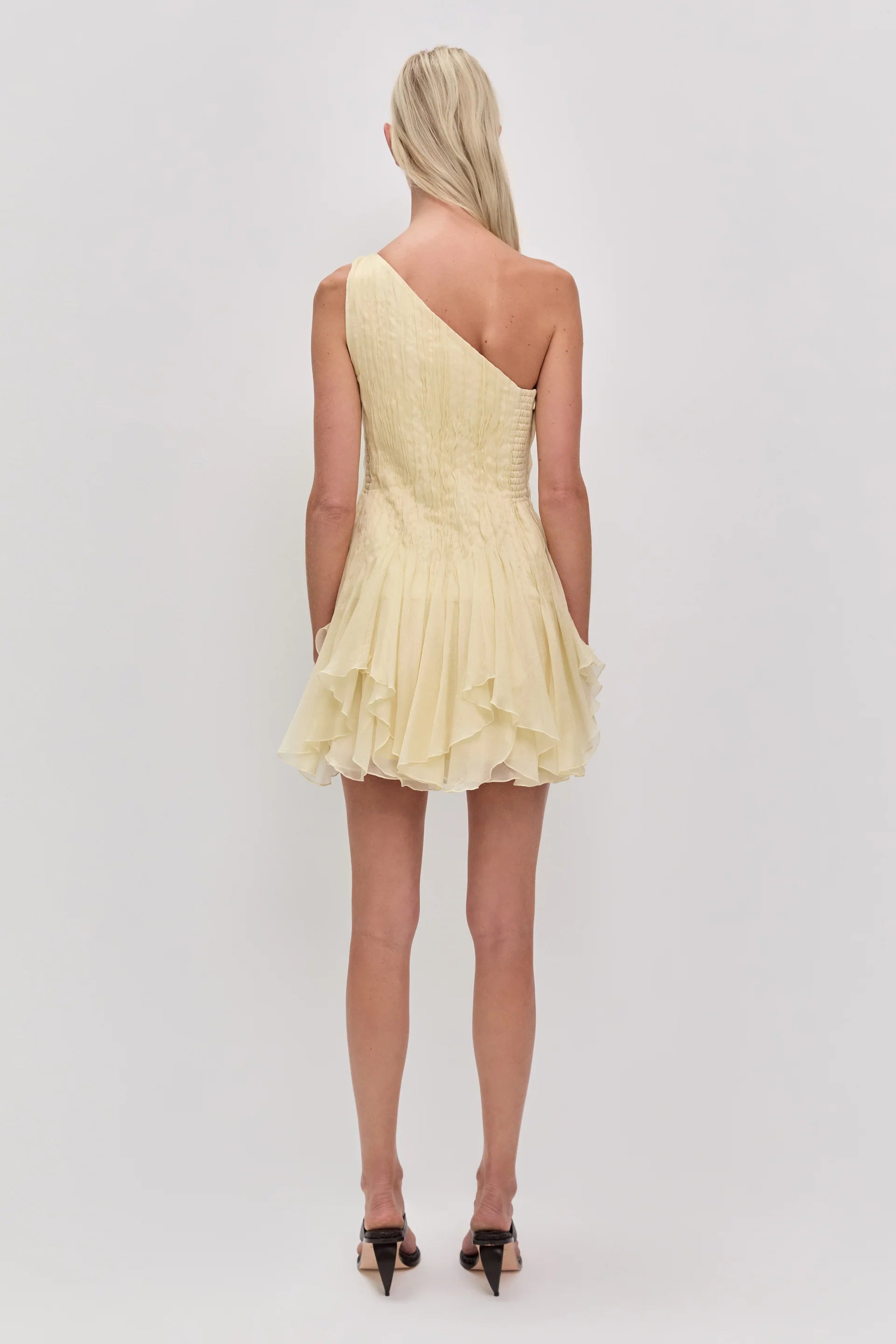 Nisha Sleeveless Mini Dress in Yellow