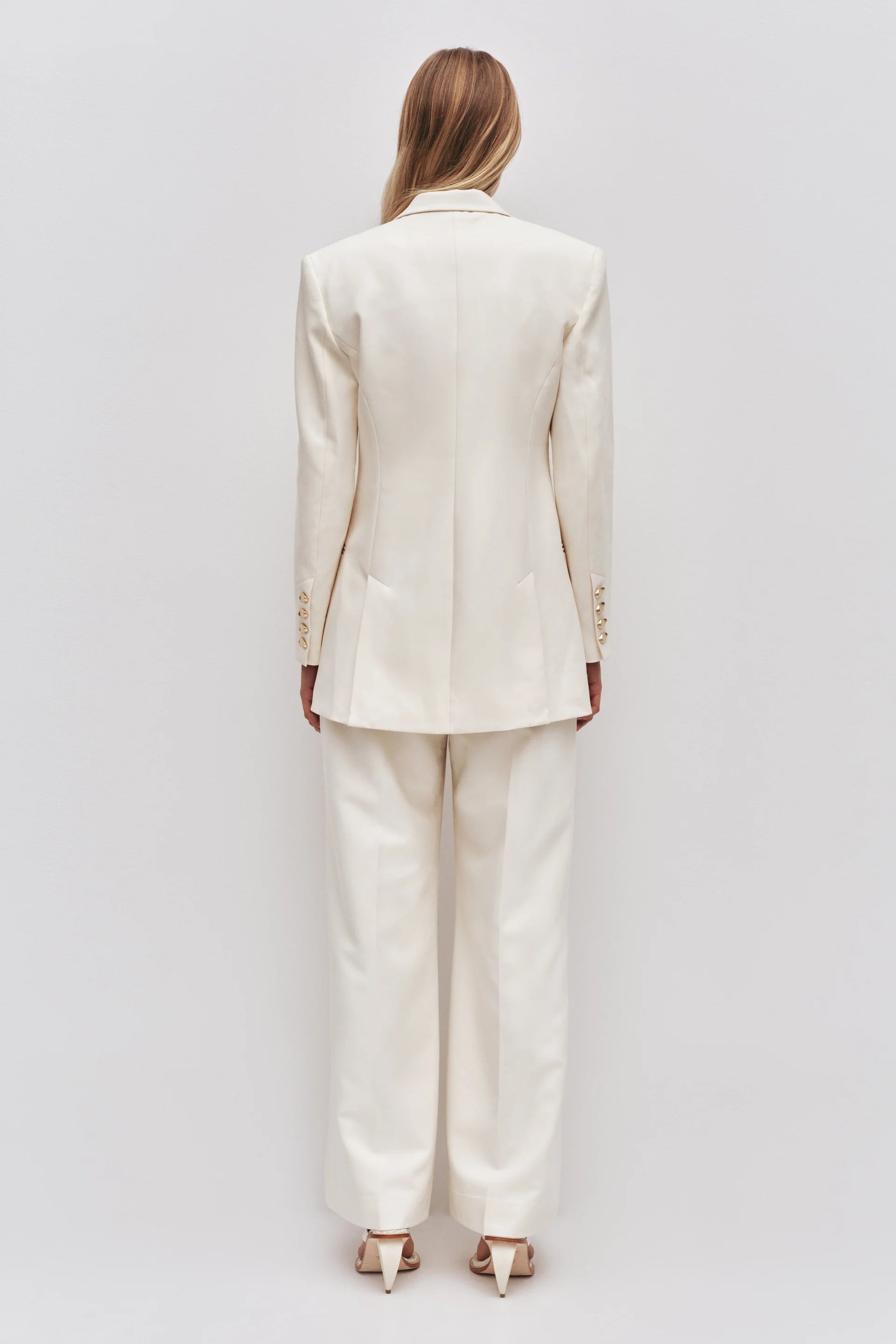 Vortex Wide Legged Trousers in Cream
