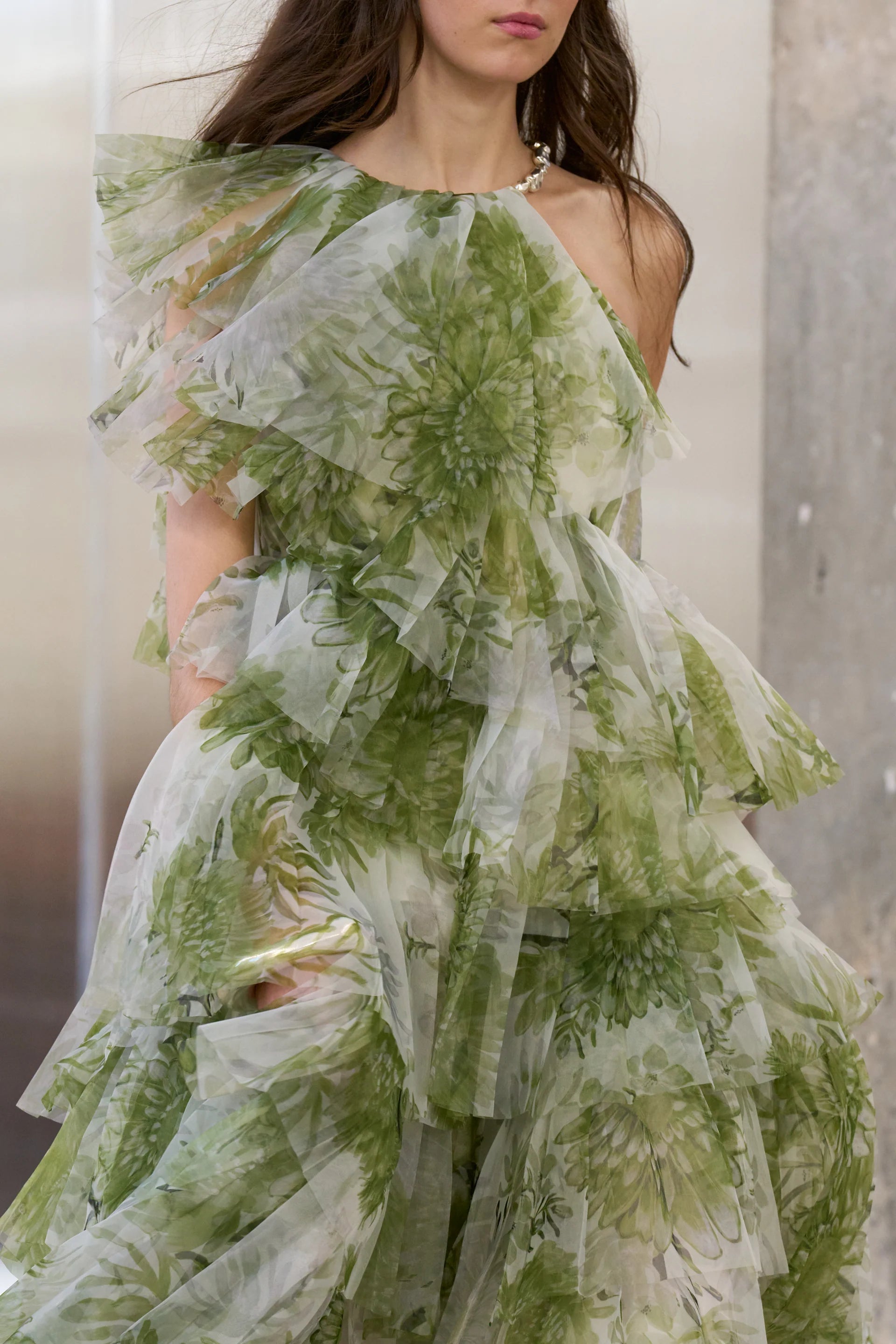 Westlyn Floral Ruffles Sleeveless Maxi Dress in White