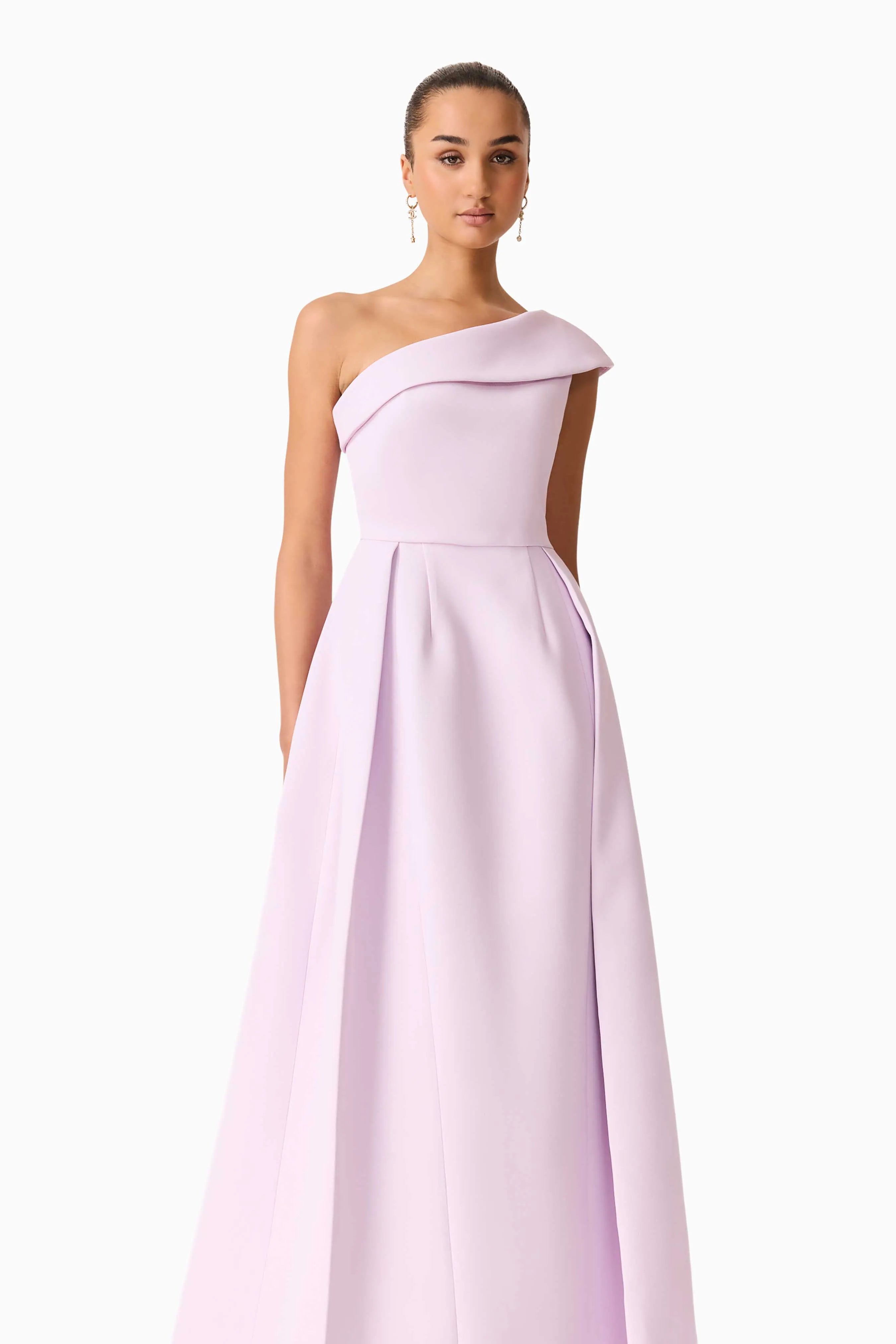 Saphine One Shoulder Maxi Dress in Pink