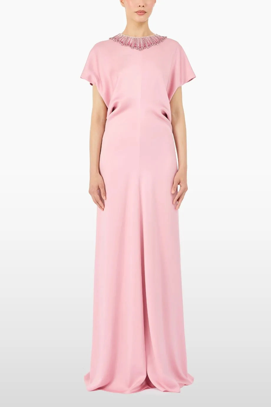 Novak Embellished Evening Dress in Pink