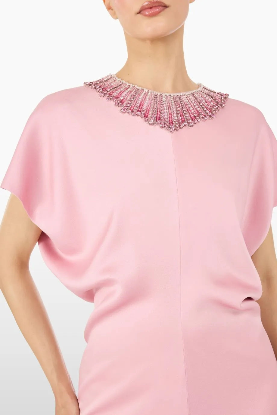 Novak Embellished Evening Dress in Pink