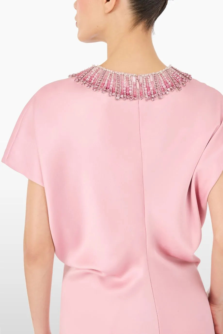 Novak Embellished Evening Dress in Pink