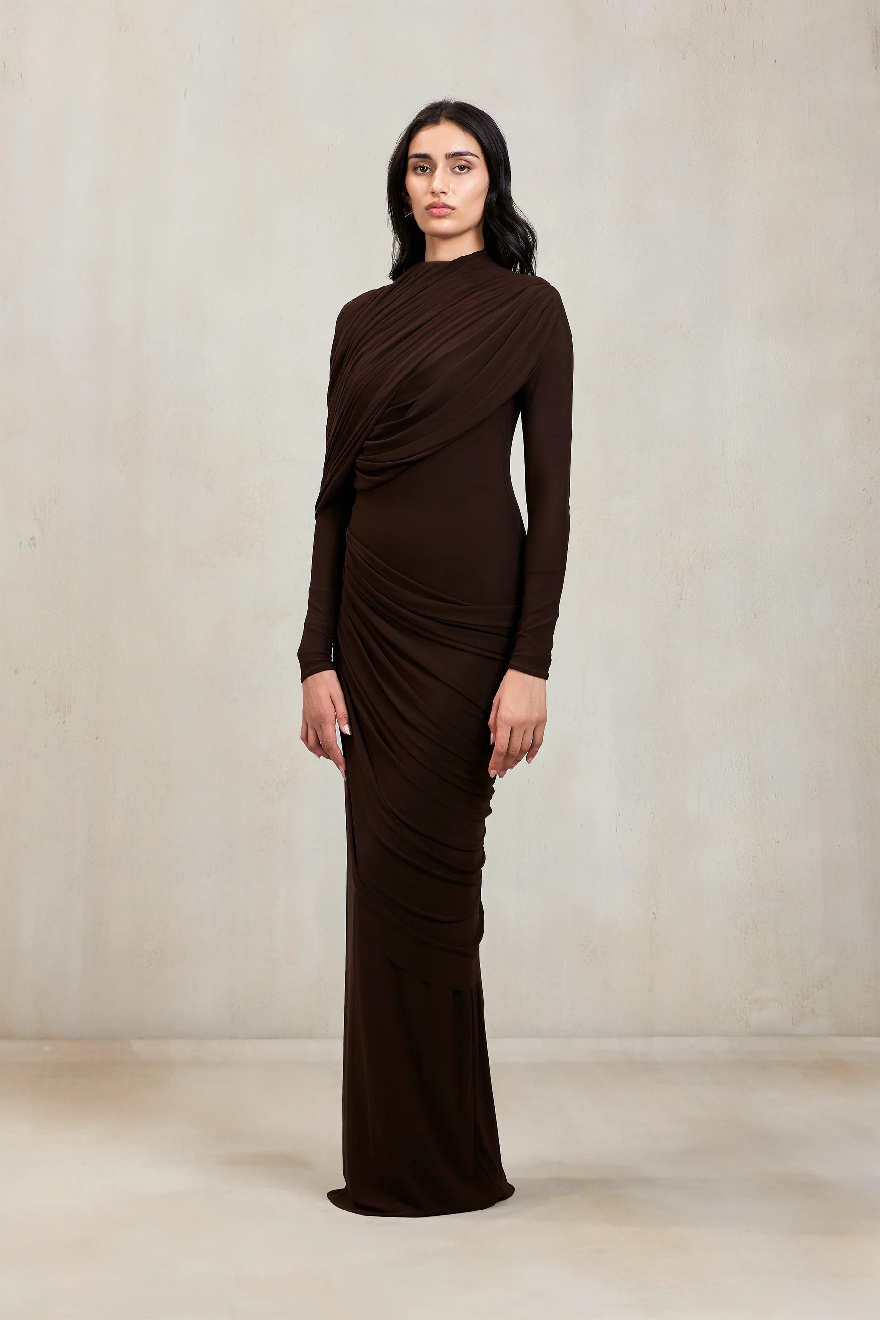 Donna Maxi Dress in Brown
