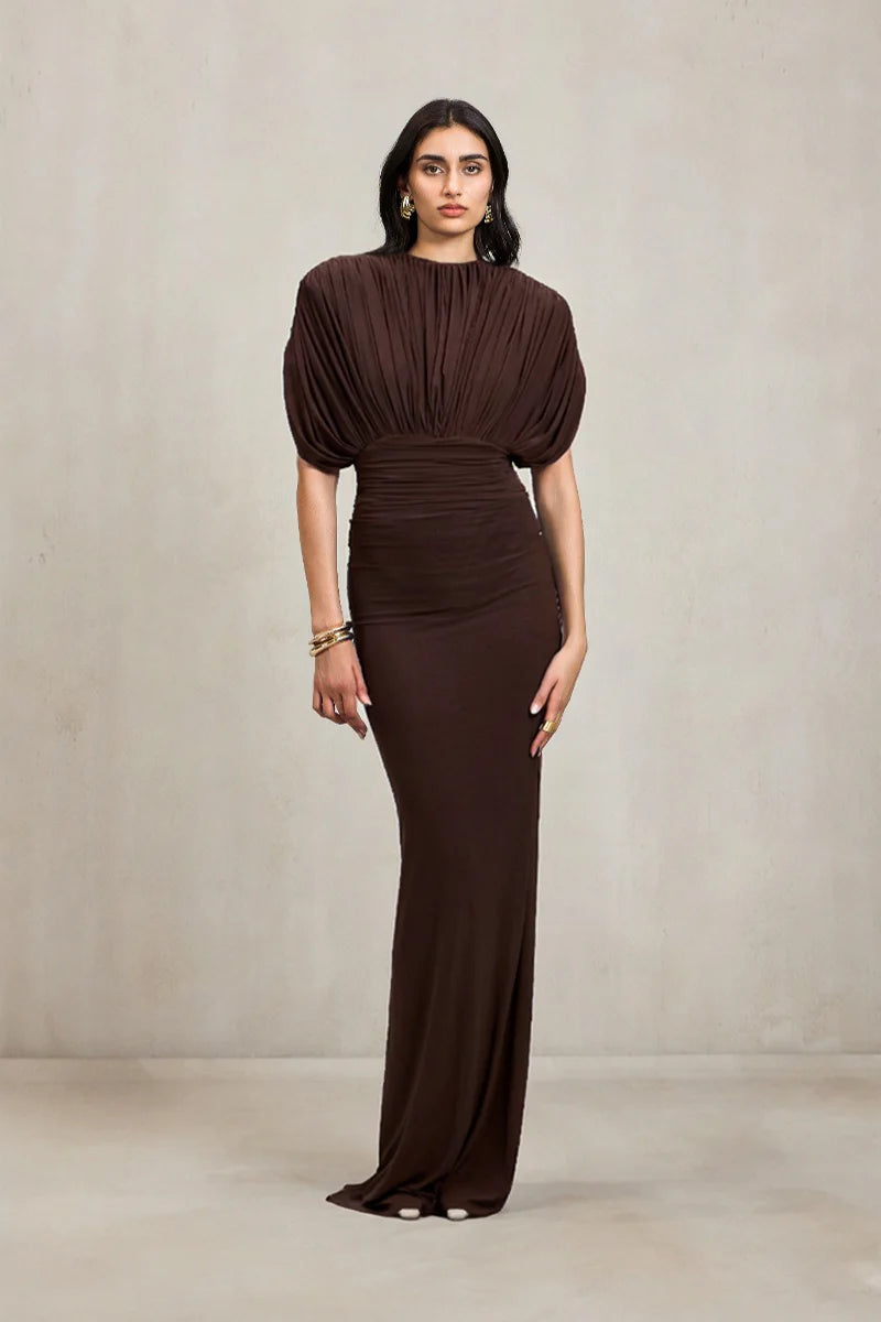 Judy Maxi Dress in Brown