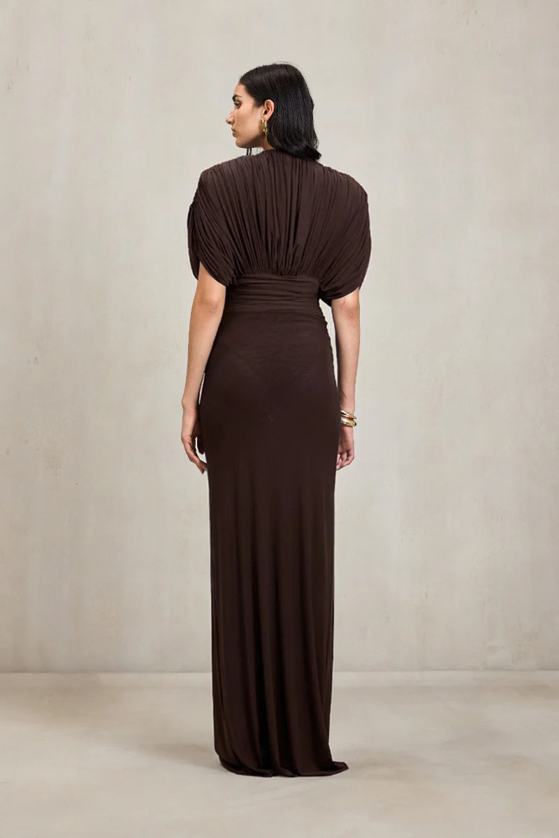 Judy Maxi Dress in Brown