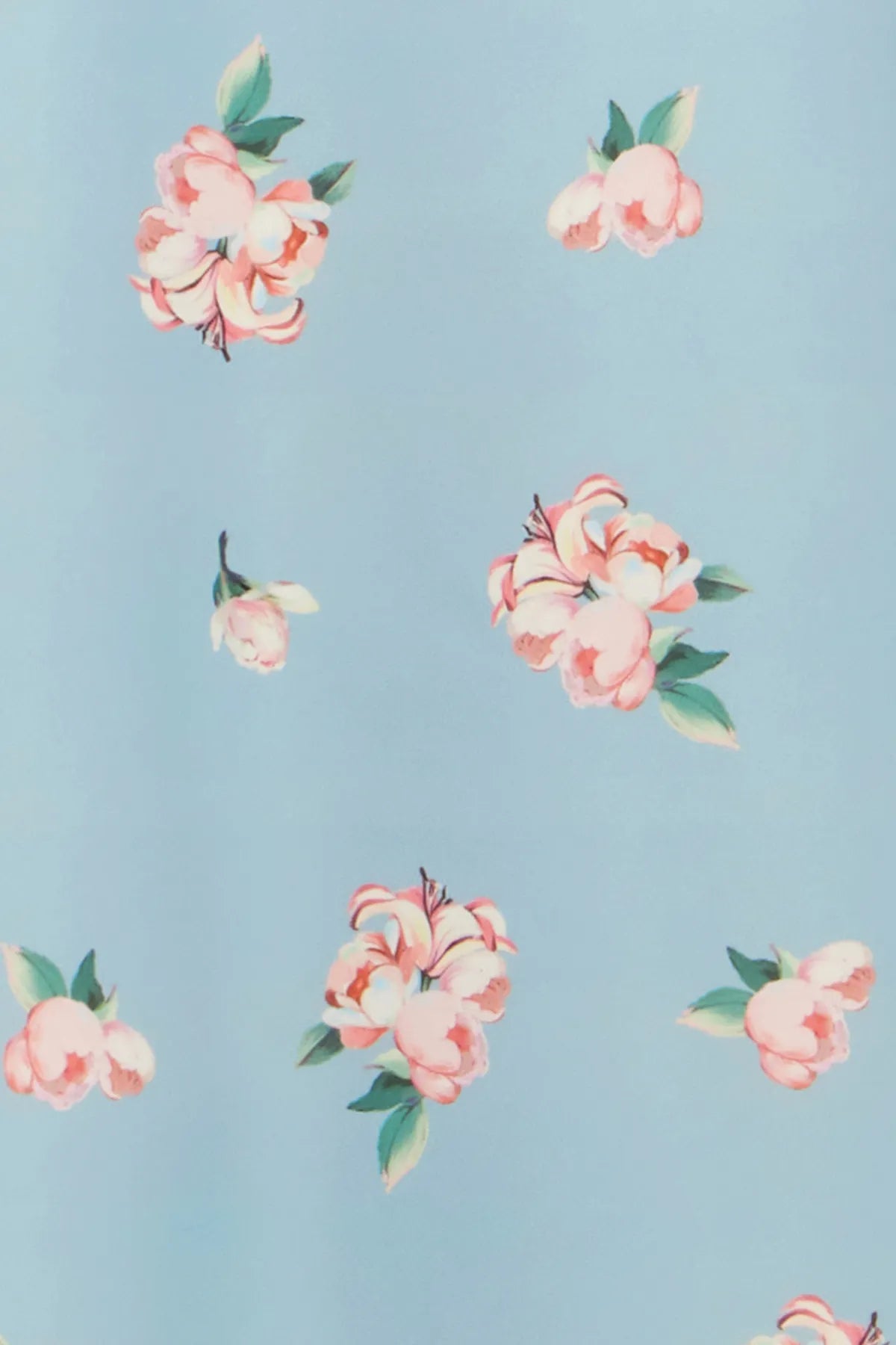 Nora Bustier Strapless Floral Maxi Dress in Blue