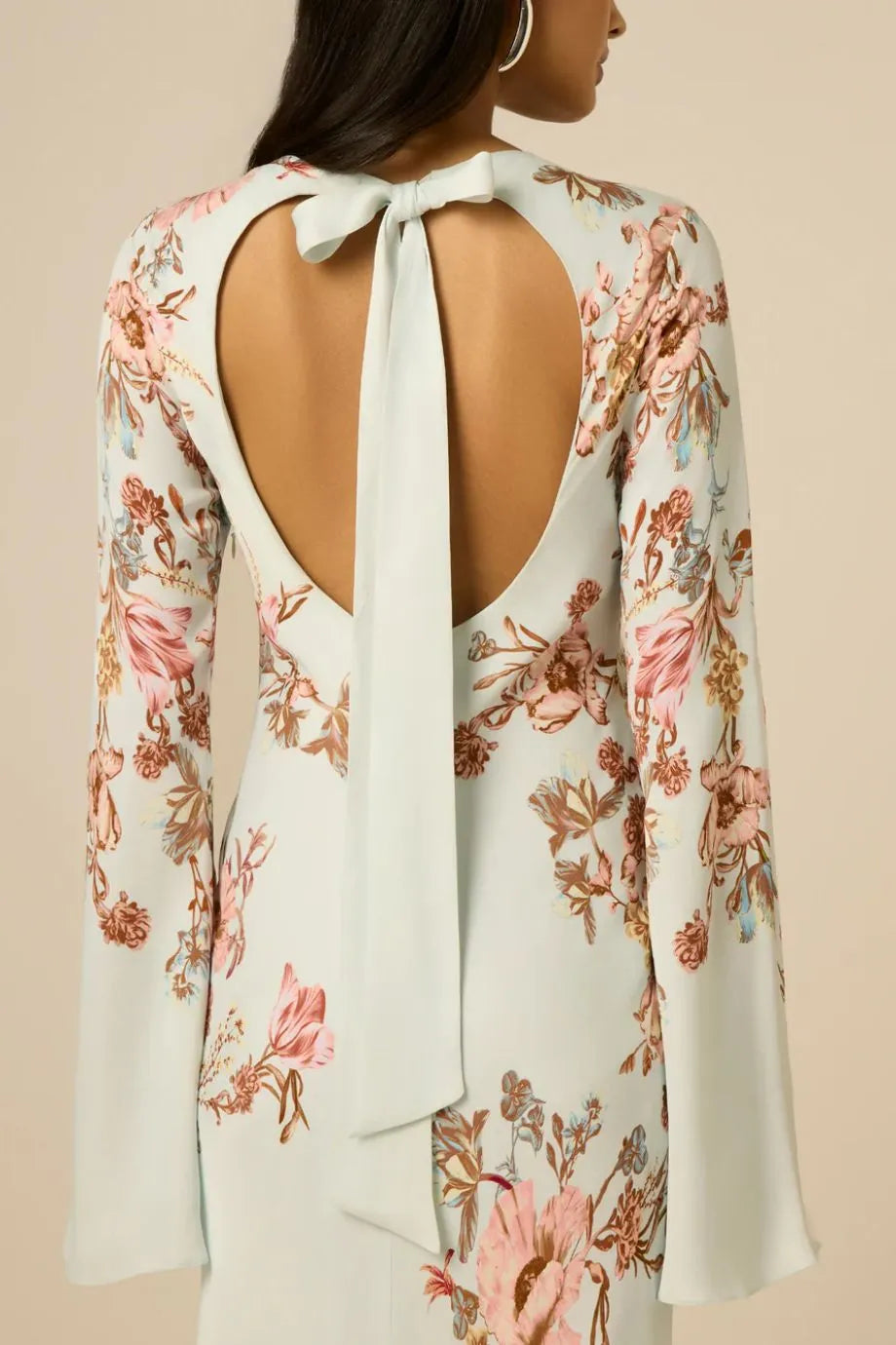 Ezra Floral Maxi Dress in Beige