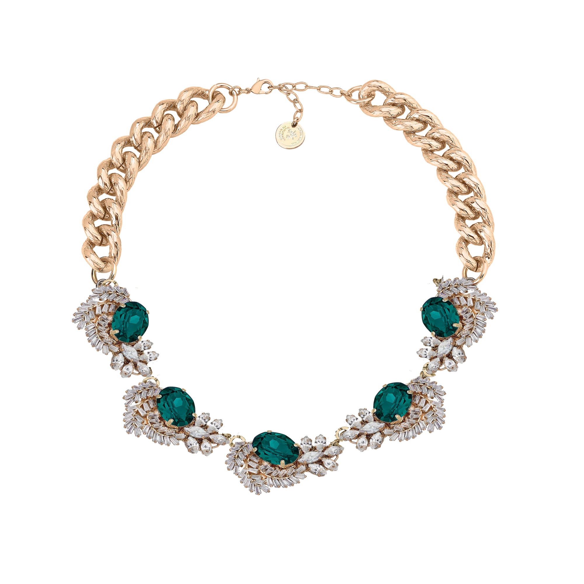 Short Chunky Chain & Cluster Gem