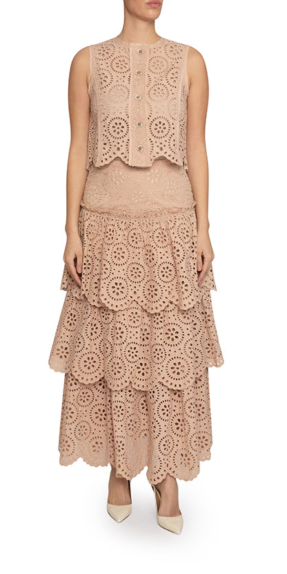 Salita Tiered Broderie Skirt