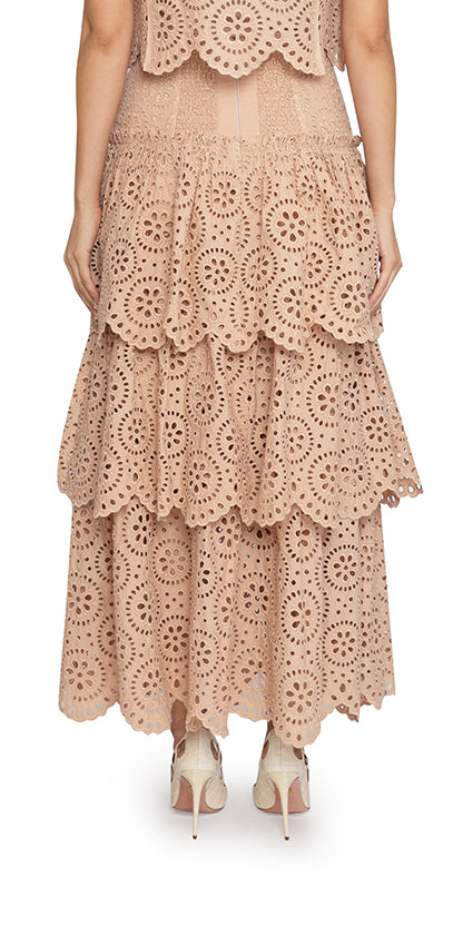Salita Tiered Broderie Skirt