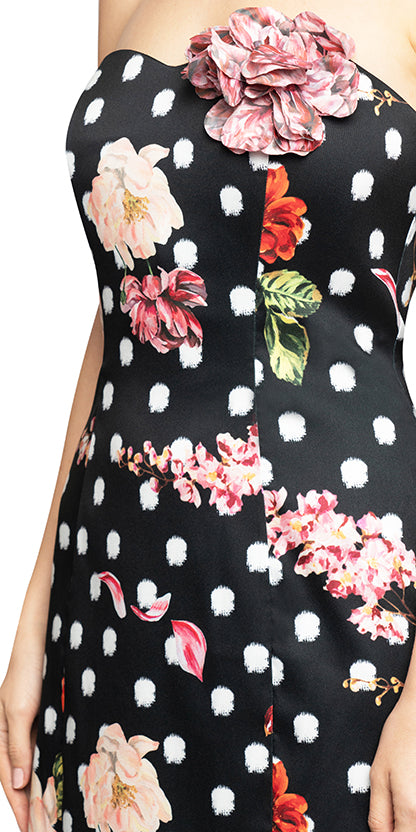 Strapless Polka Dot Dress