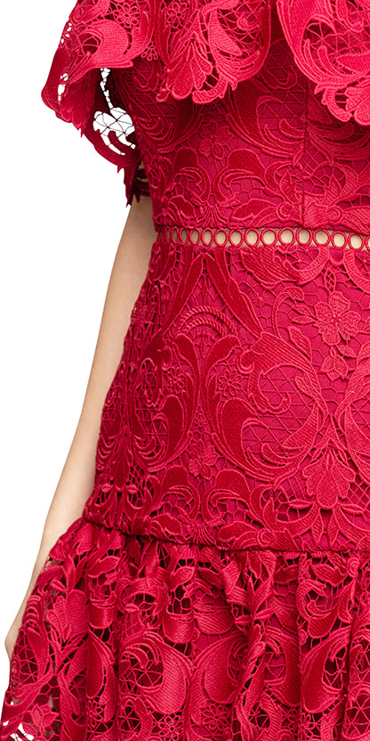Strapless Lace Short Dress