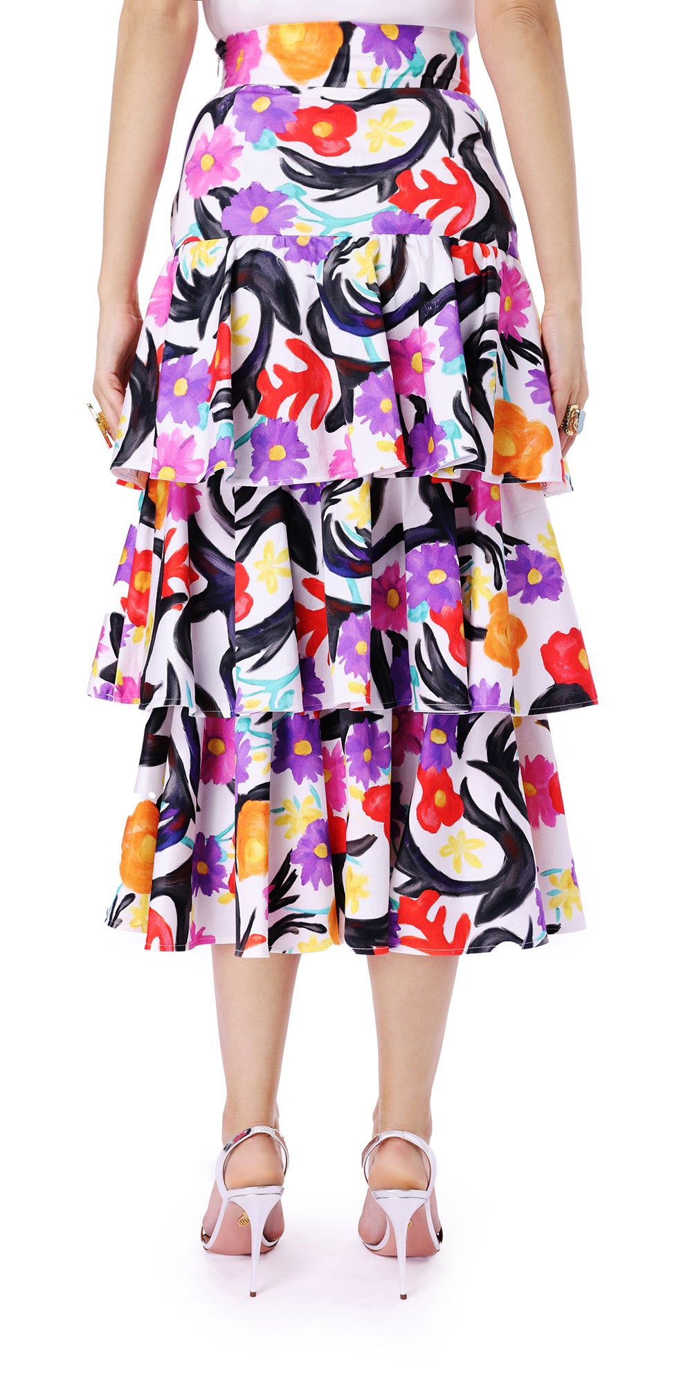 Tiered Midi Skirt