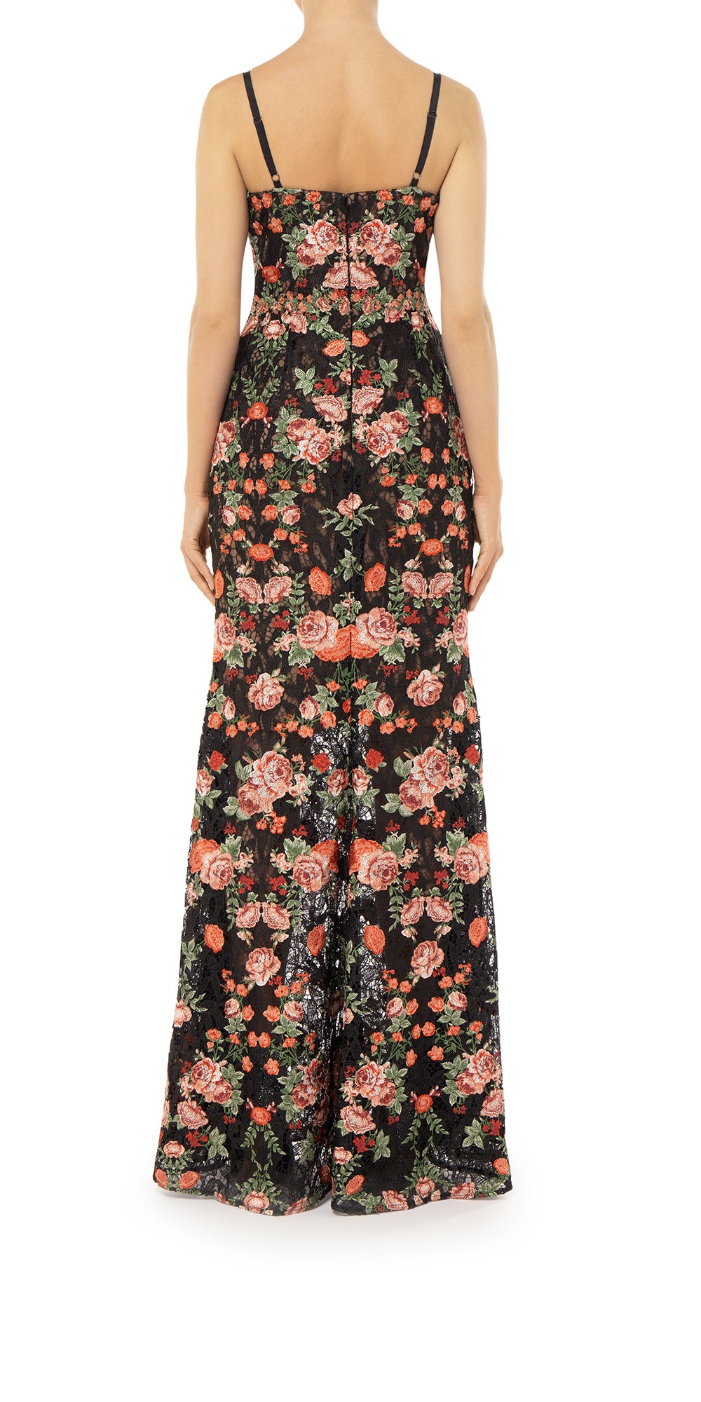 Embroidered Guipure Gown