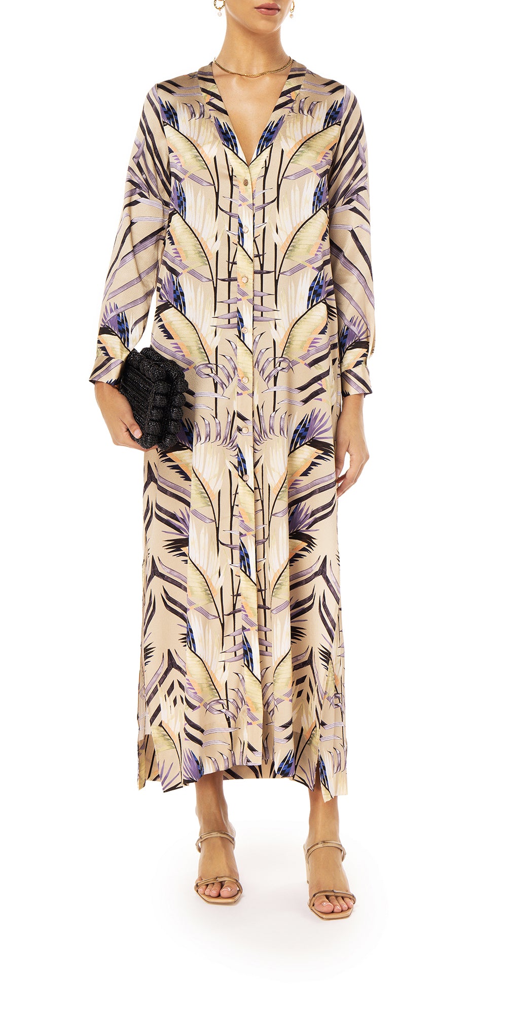 Palmae Print Coat