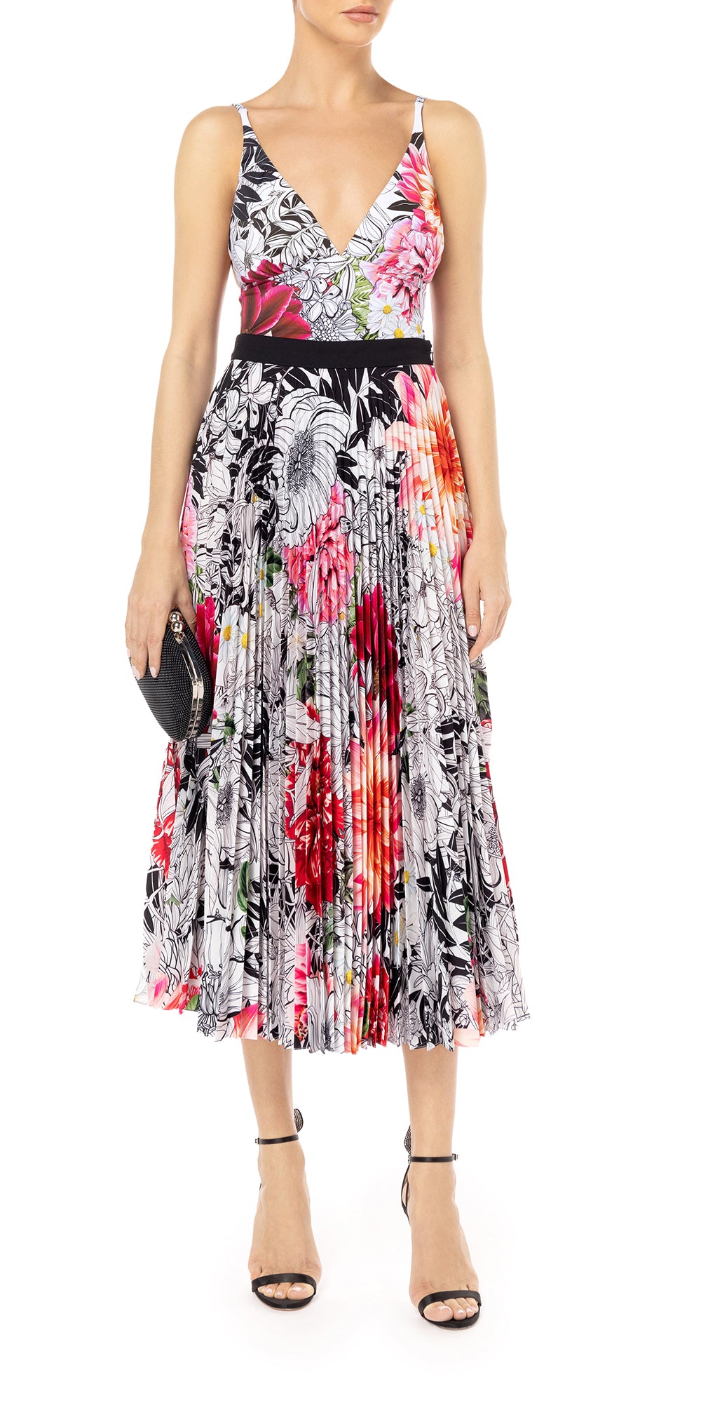 Pleated Midi Skirt