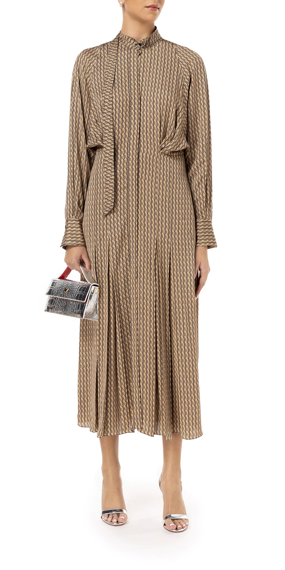 Pleated Shirt Dress