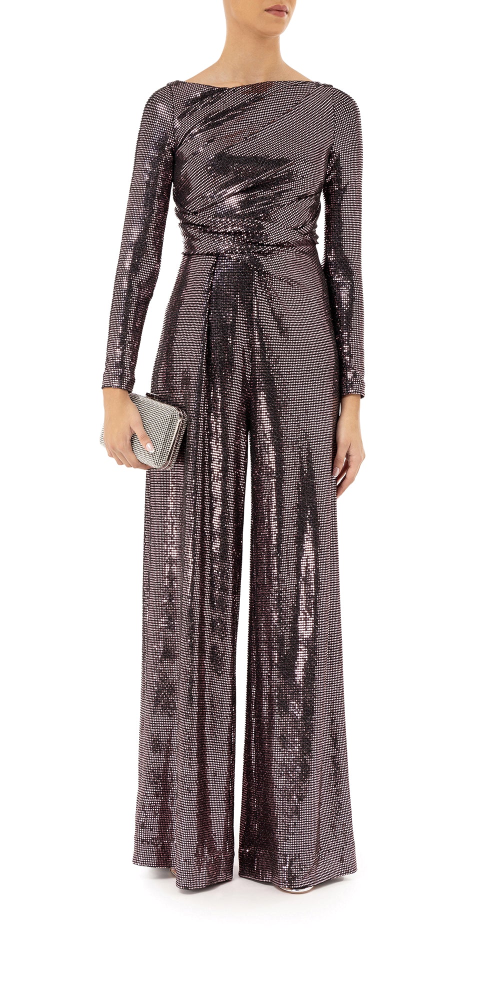 Sequin Wide Leg Jumpsuit