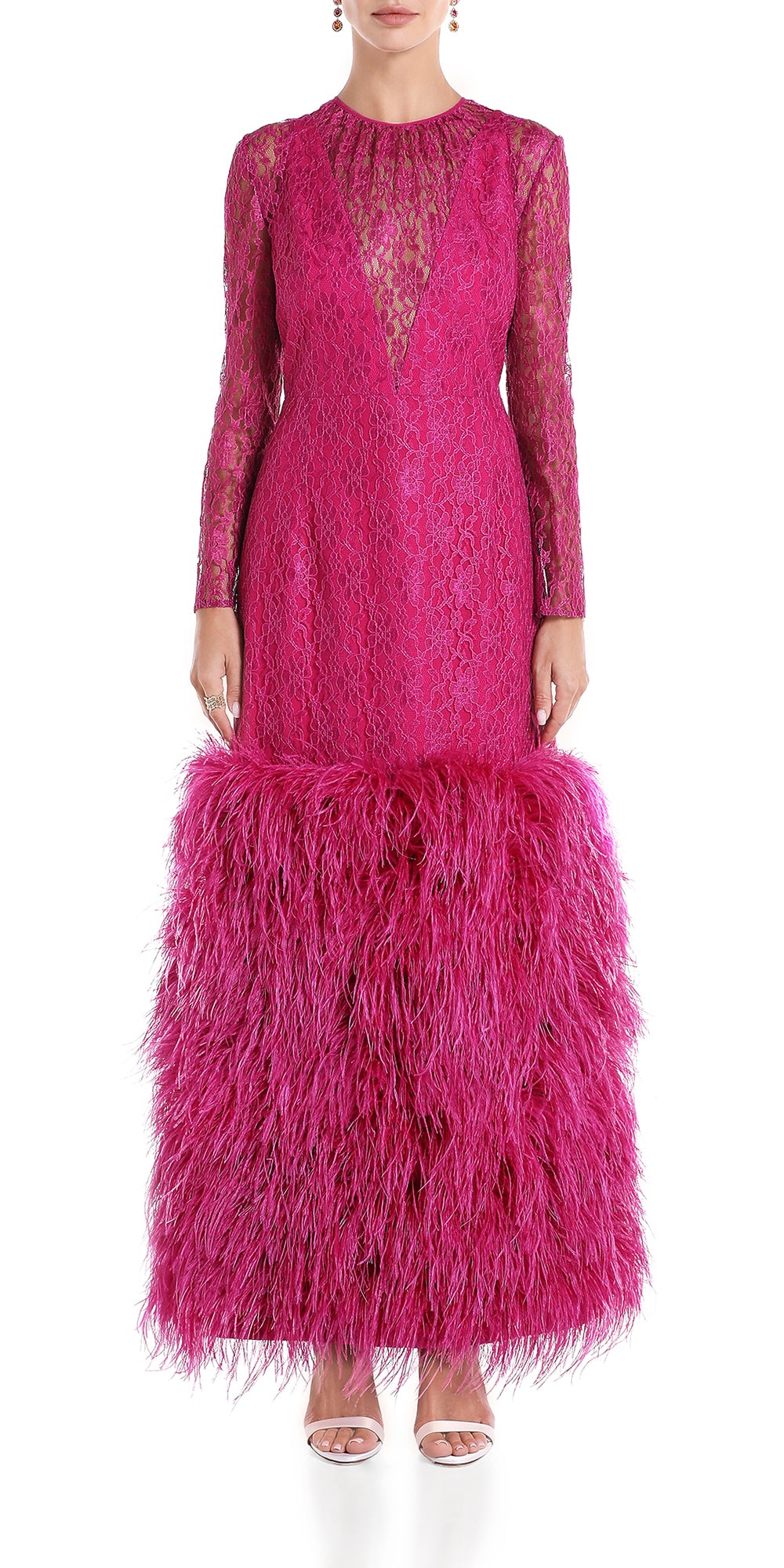 Najwa Feather Gown