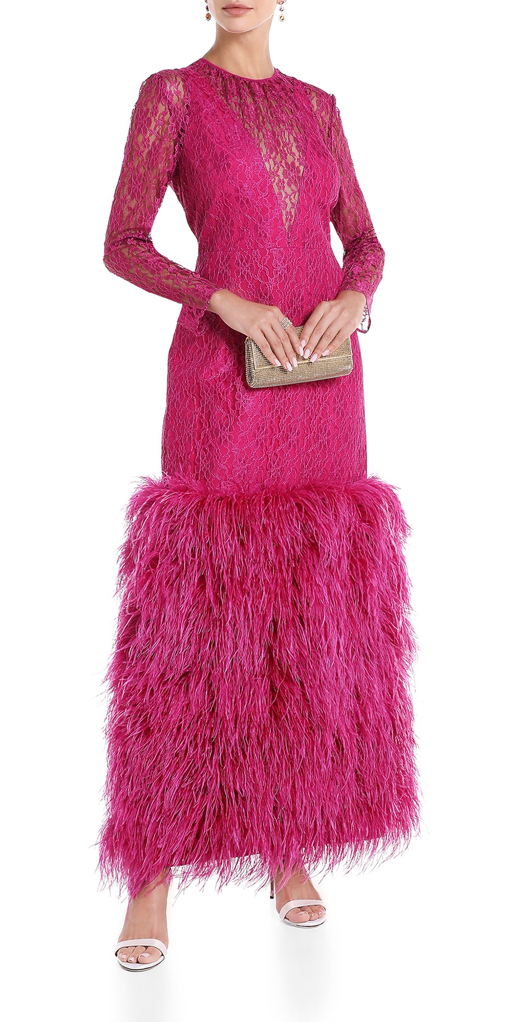 Najwa Feather Gown