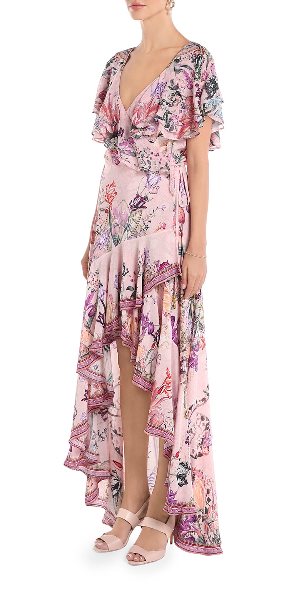Frill Sleeve Maxi Dress