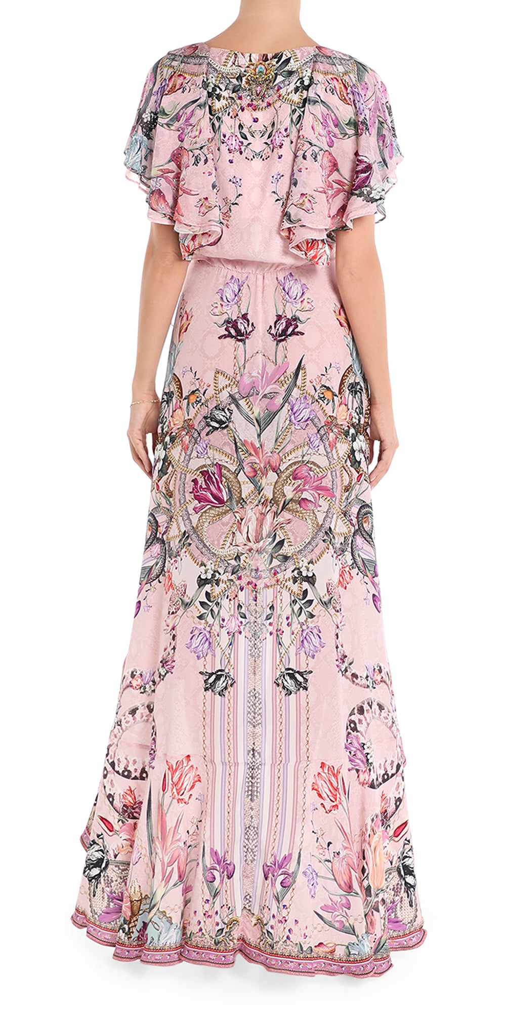 Frill Sleeve Maxi Dress