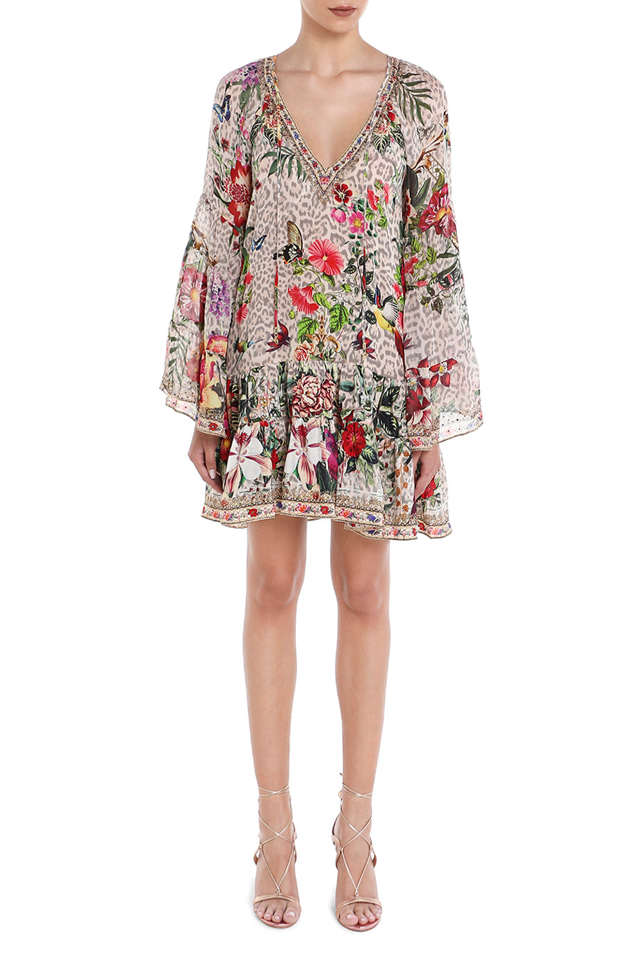 Gathered Panel Dress