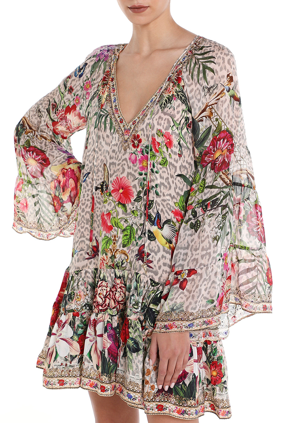 Gathered Panel Dress
