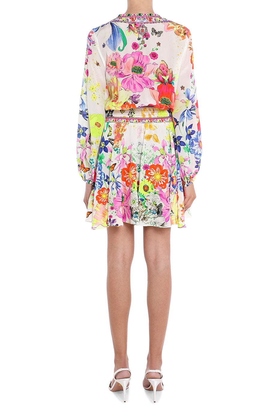 Shirred Short Dress