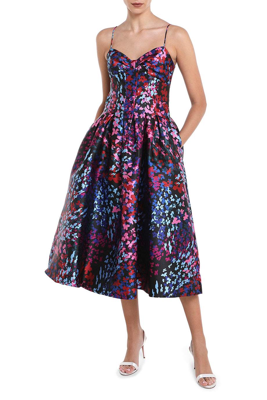 Sleeveless Mikado Midi Dress