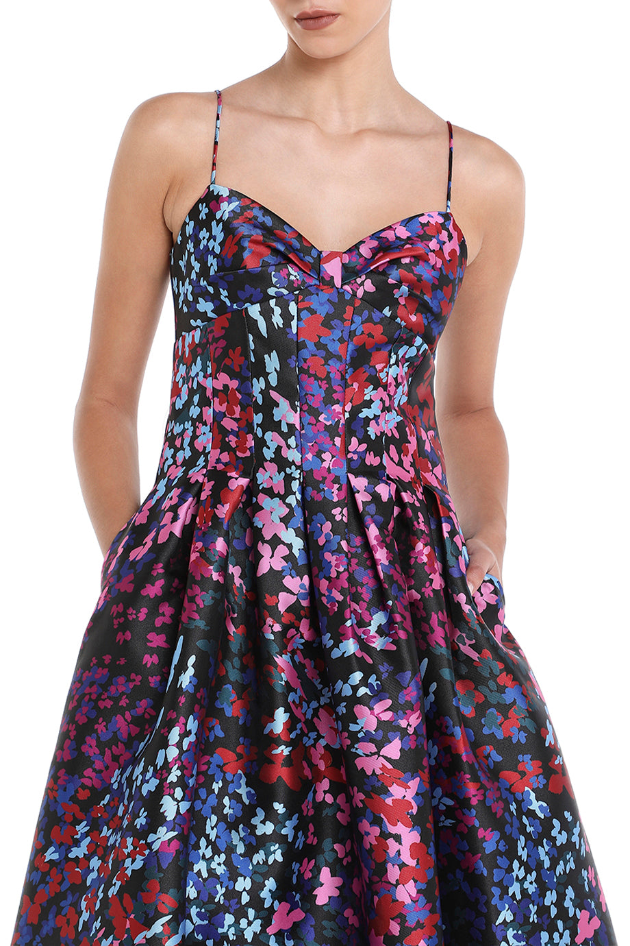 Sleeveless Mikado Midi Dress