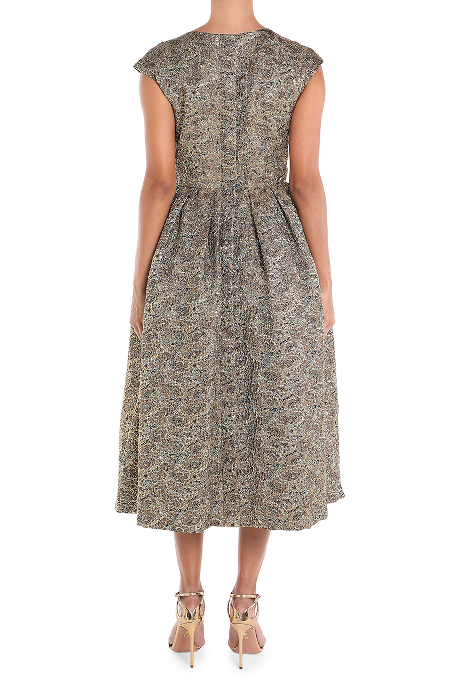 Jacquard Tea Length Dress