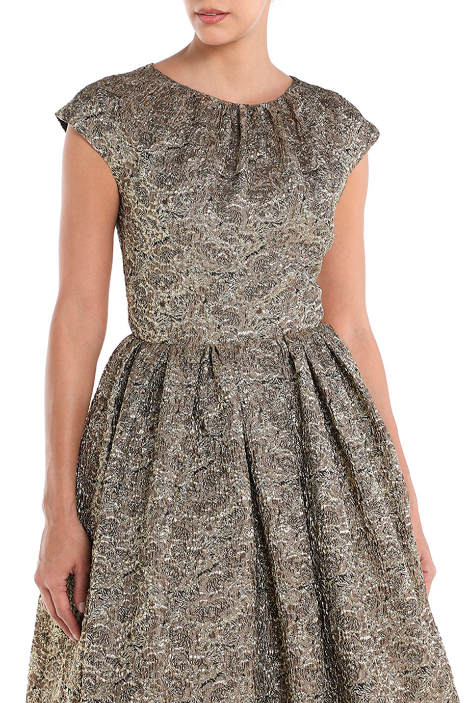 Jacquard Tea Length Dress