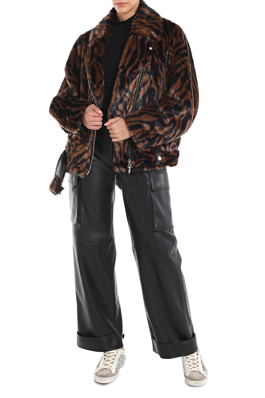 Leana Faux Fur Biker