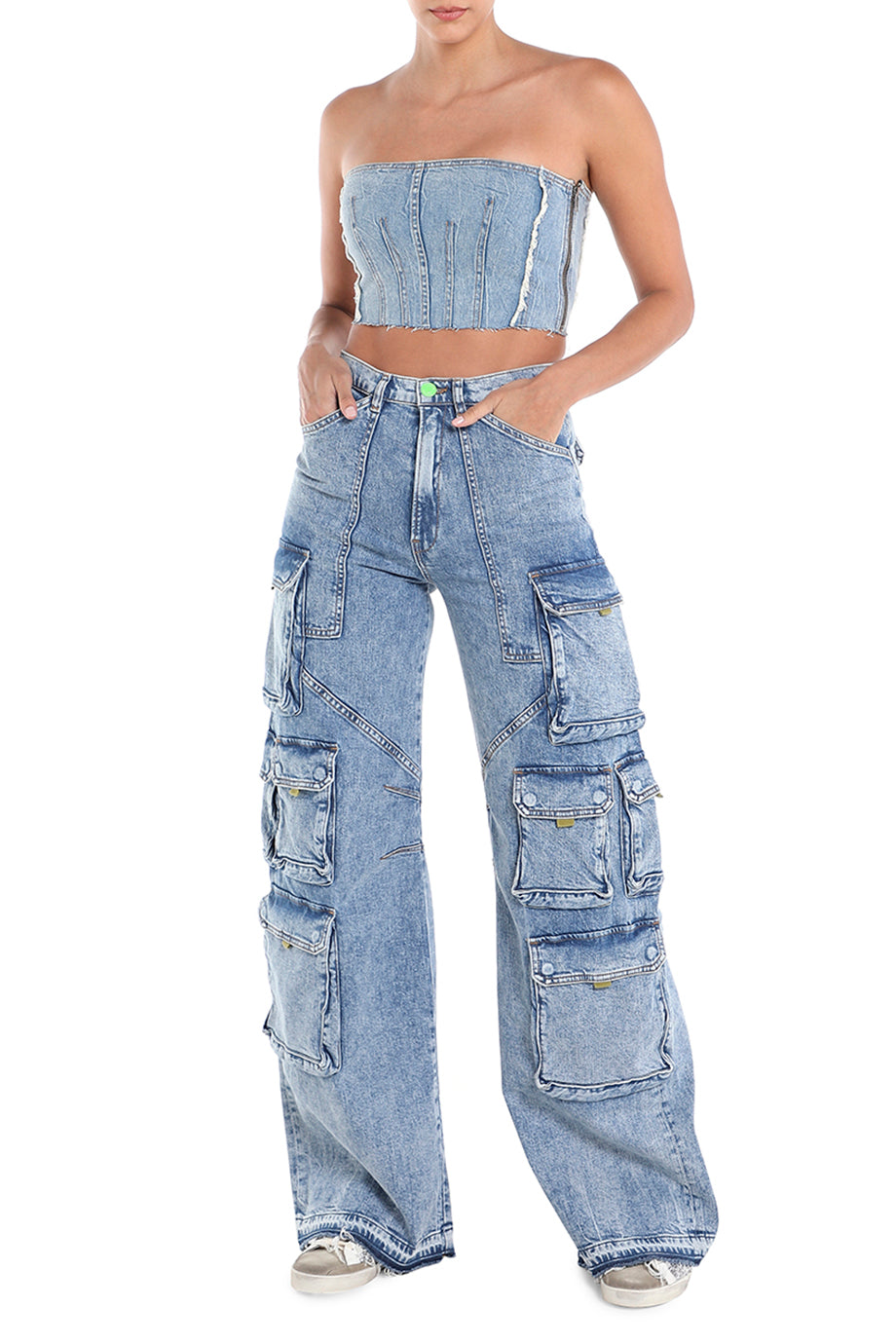 Stevie Denim Corset Top