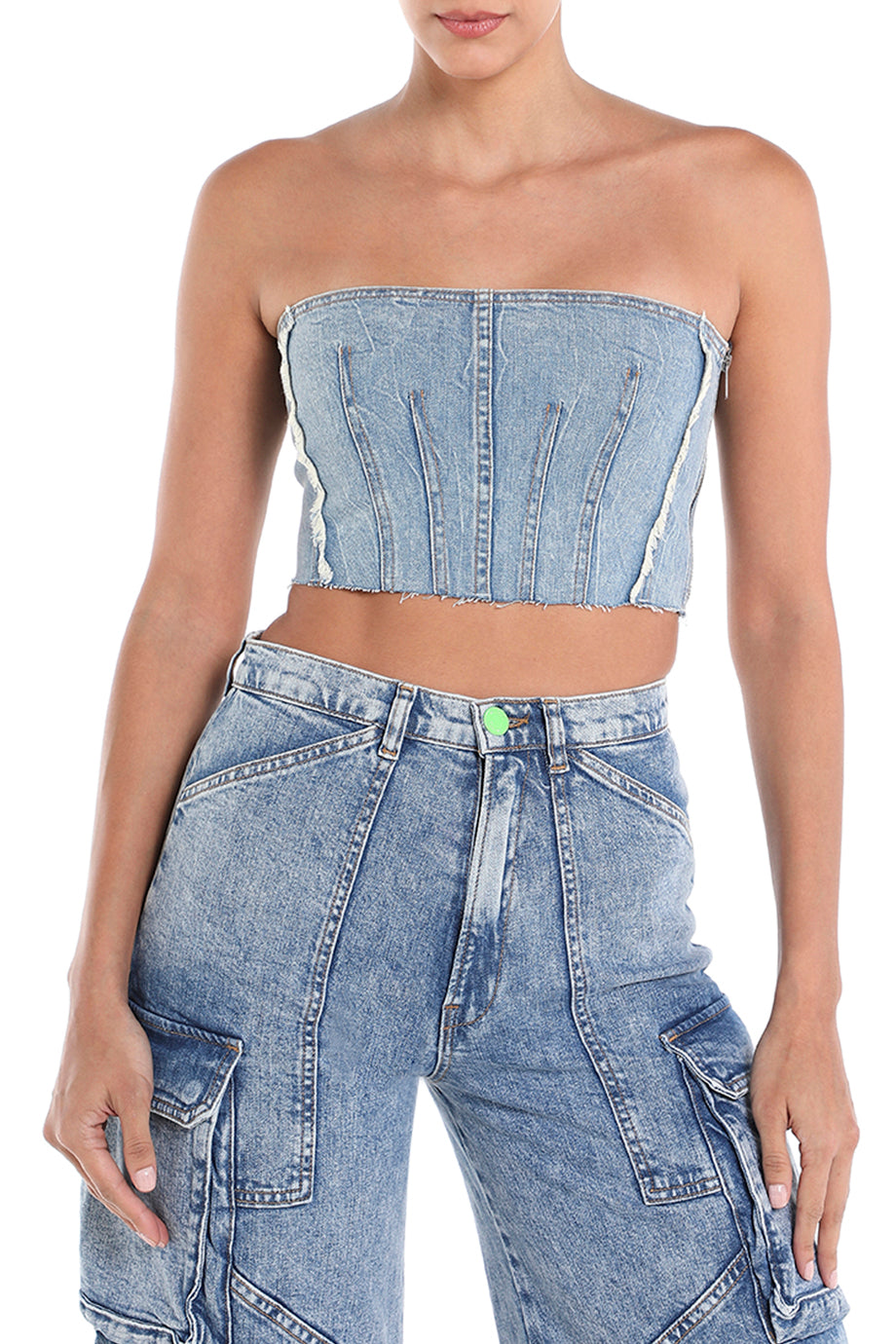 Stevie Denim Corset Top