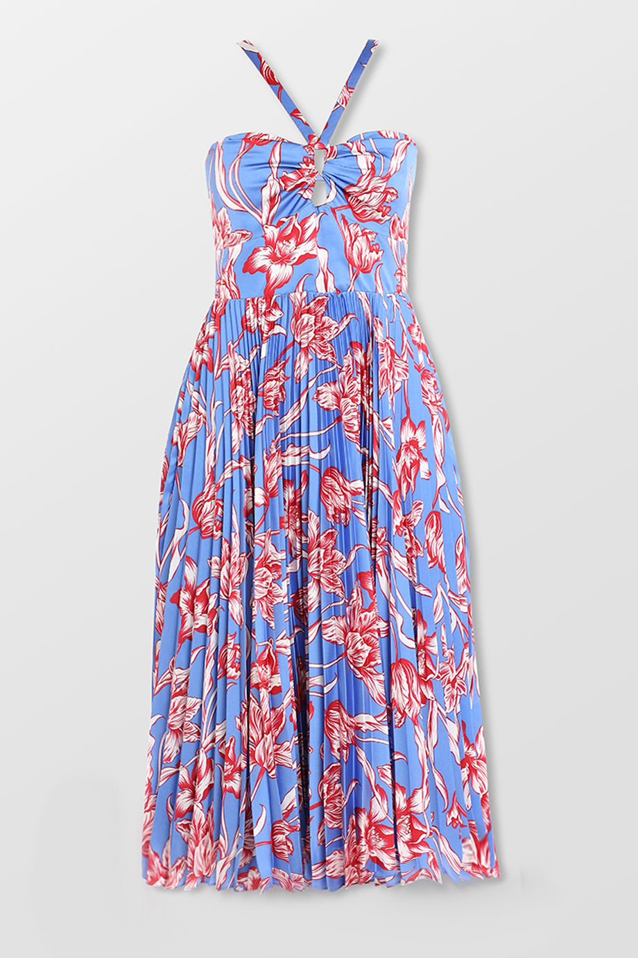 Sleeveless Satin Midi Dress