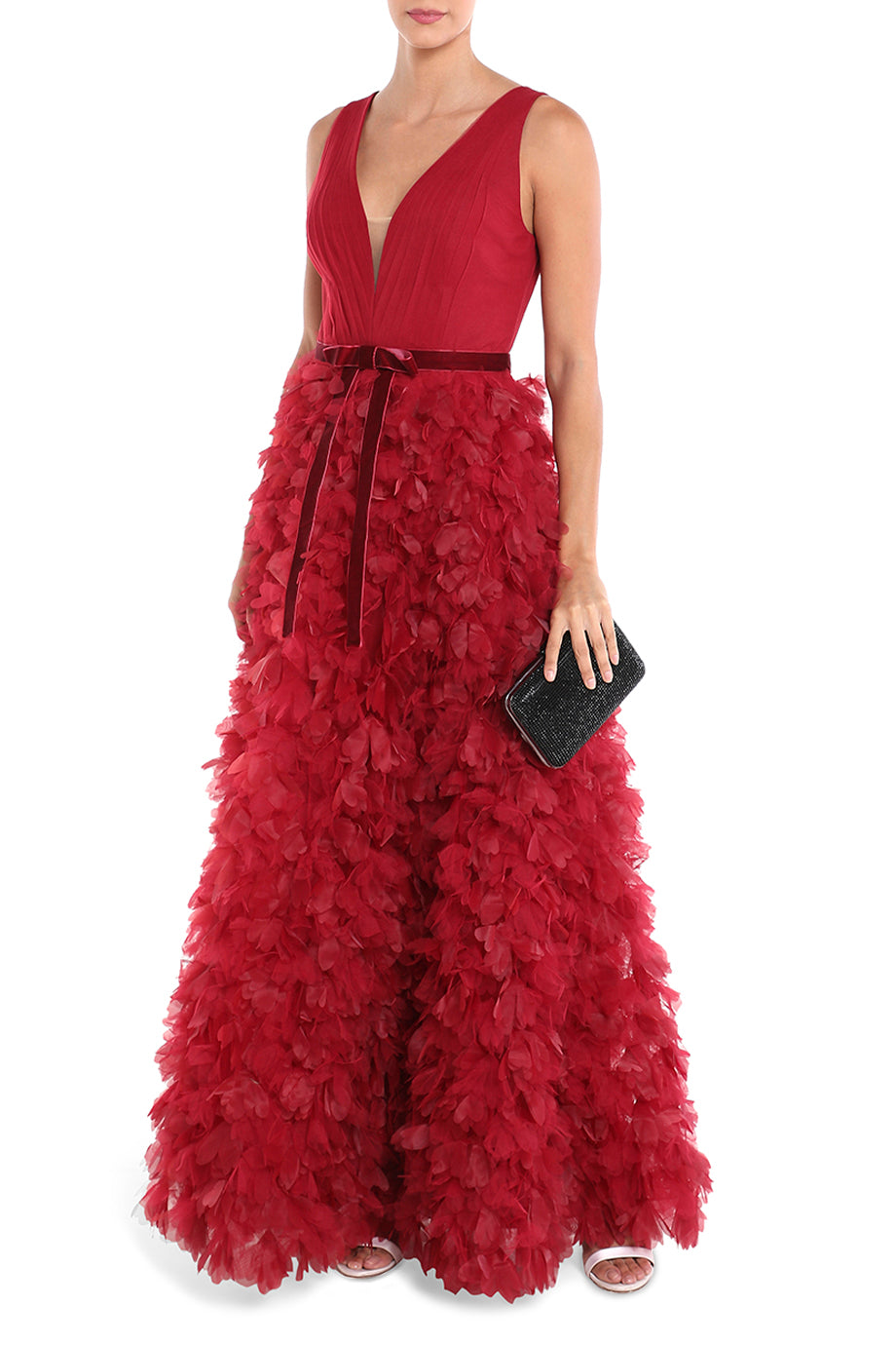 Plunging A-Line Gown